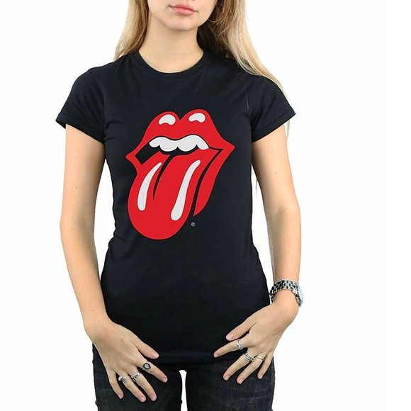 The Rolling Stones Tongue Logo rock Official T-Shirt L NWT - Picture 1 of 2